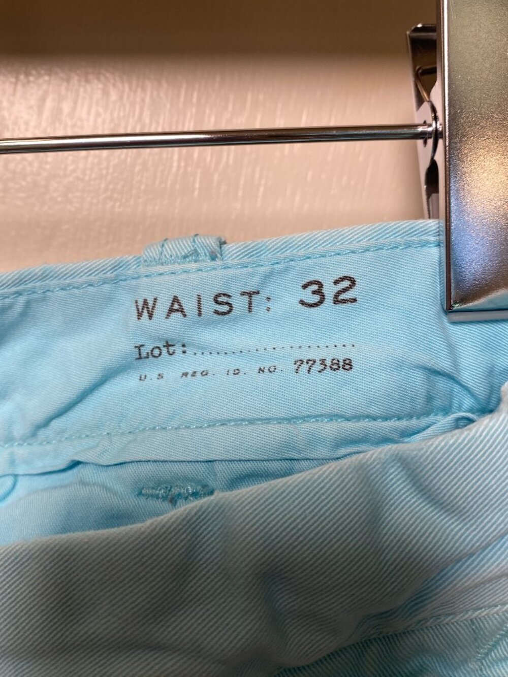 J.Crew Stanton Classic Fit Chino Shorts Garment Dyed Blue Men's Size 32 Cotton - Picture 4 of 6